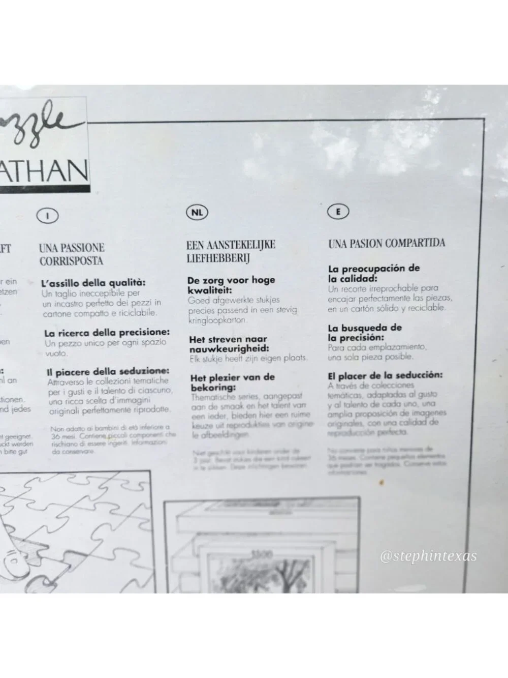 RARE New Nathan 1500 pc Puzzle Petit Pour by Marc LeCoultre SEALED